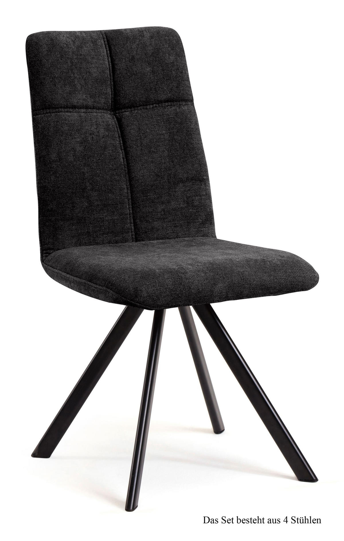 ESSZIMMERSTUHL (4er-Set) Davyd 47x92x60 Schwarz/Anthrazit - Anthrazit/Schwarz, Kunststoff (60/92/47cm) - 58aufmkessel