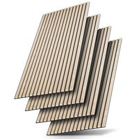 WANDPANEELE Akustik 120x60 cm Eiche Natur Hell (4er-Set) - Naturfarben, Holz (60/120/1.8cm) - Juskys