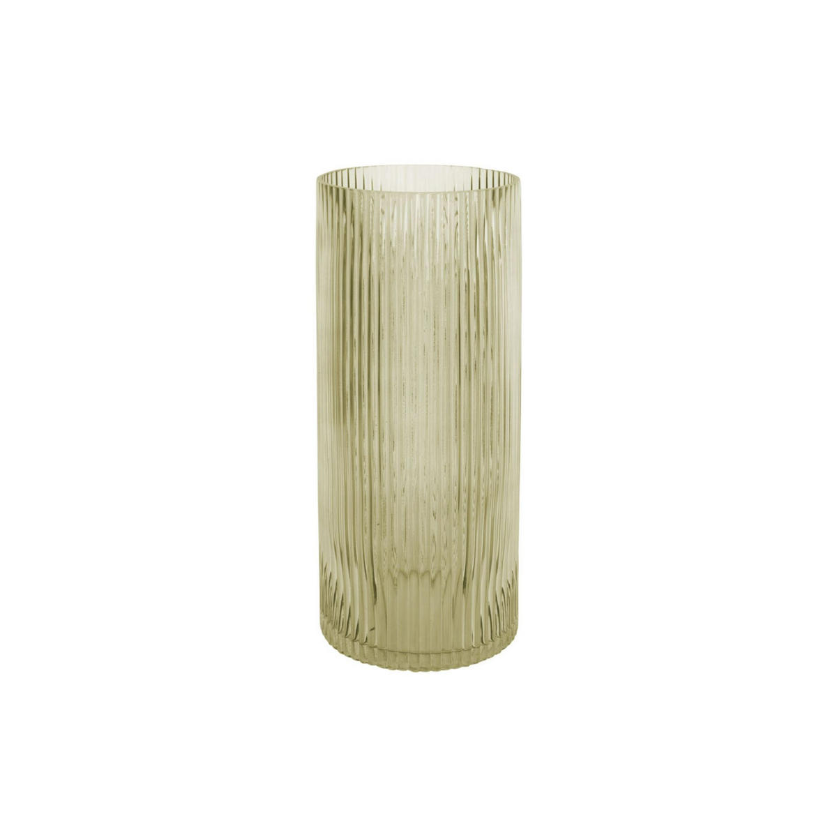 VASE Allure Straight Grün 12/12/30 cm - Grün, Glas (12/30cm) - Present Time