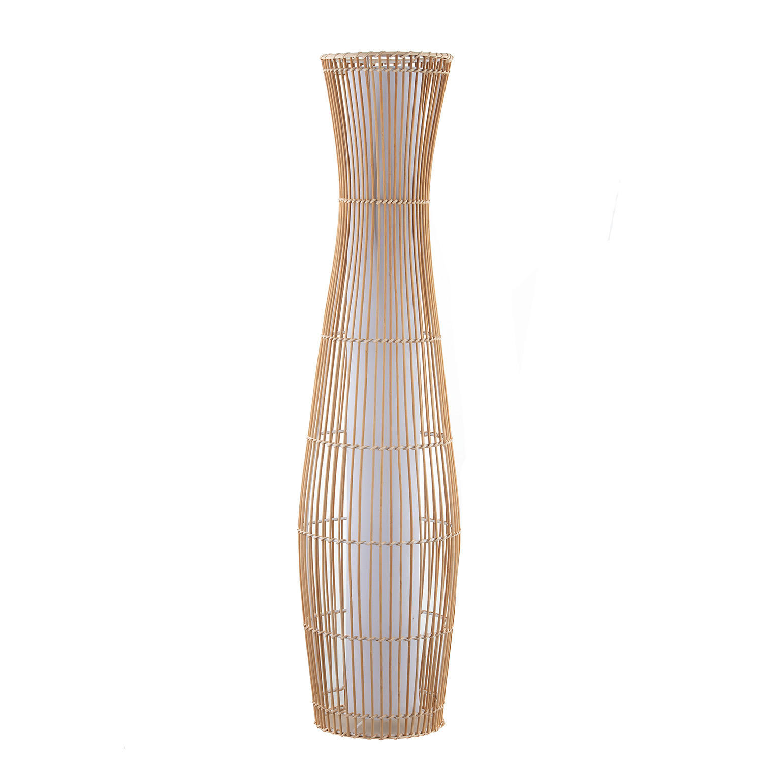 STEHLEUCHTE - Polyrattan / Metall, 1-flammig - Beige, Kunststoff (27/27/110cm) - home24