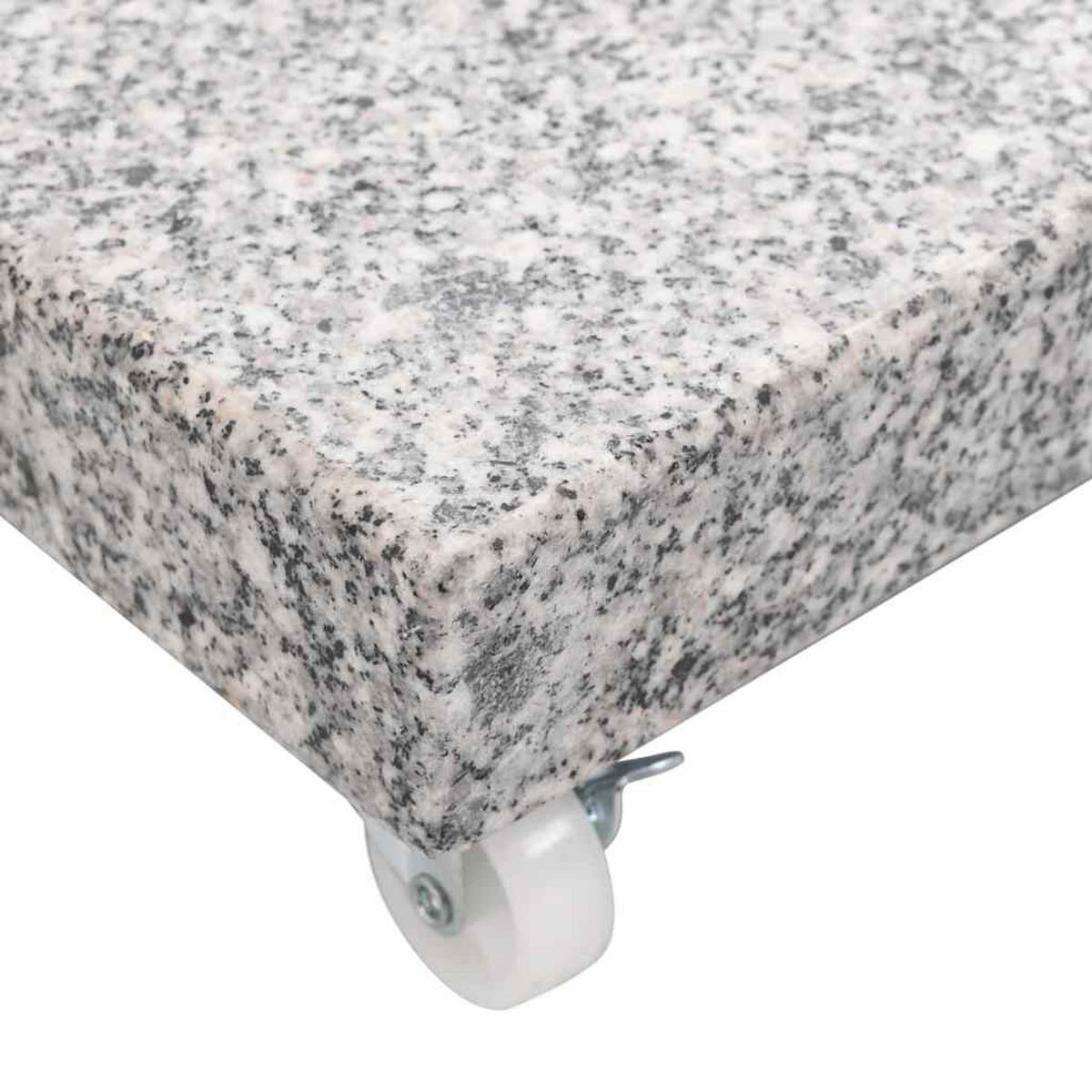 SONNENSCHIRMSTÄNDER Granit 30 Kg Quadrat Grau - Grau, Stein (45/45cm) - vidaXL