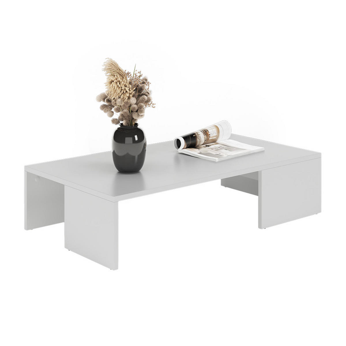 COUCHTISCH Hardi Weiß 90 x 21.4 cm - Weiß, Holzwerkstoff (50/90/21.4cm) - Vicco