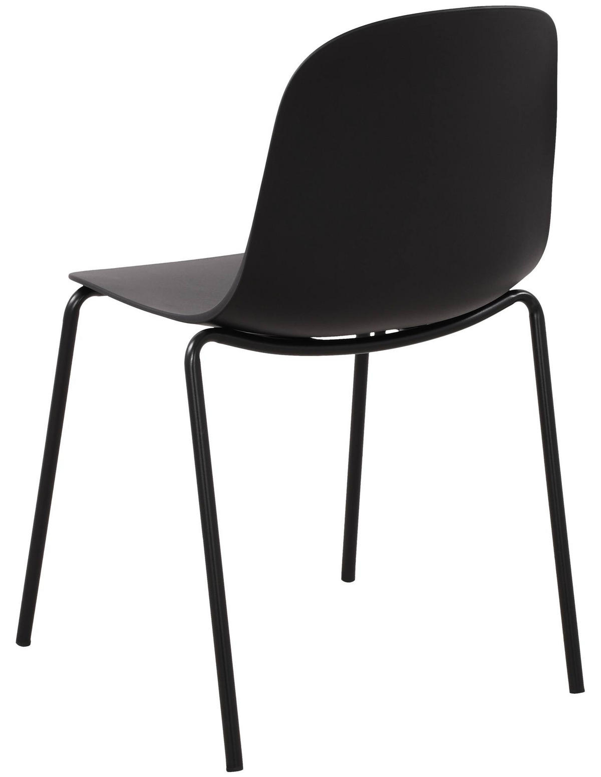 GARTENMÖBEL-SET Ella 2 Stühle 162x60x85cm Kunststoff Schwarz Balkonset - Schwarz, Kunststoff - DELUKE
