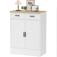 SIDEBOARD 68,6/35/90,3 cm in Weiß mit 2 Schubladen und verstellbarem Fach - Weiß, Holz (68.6/90.3/35cm) - Flora Grace