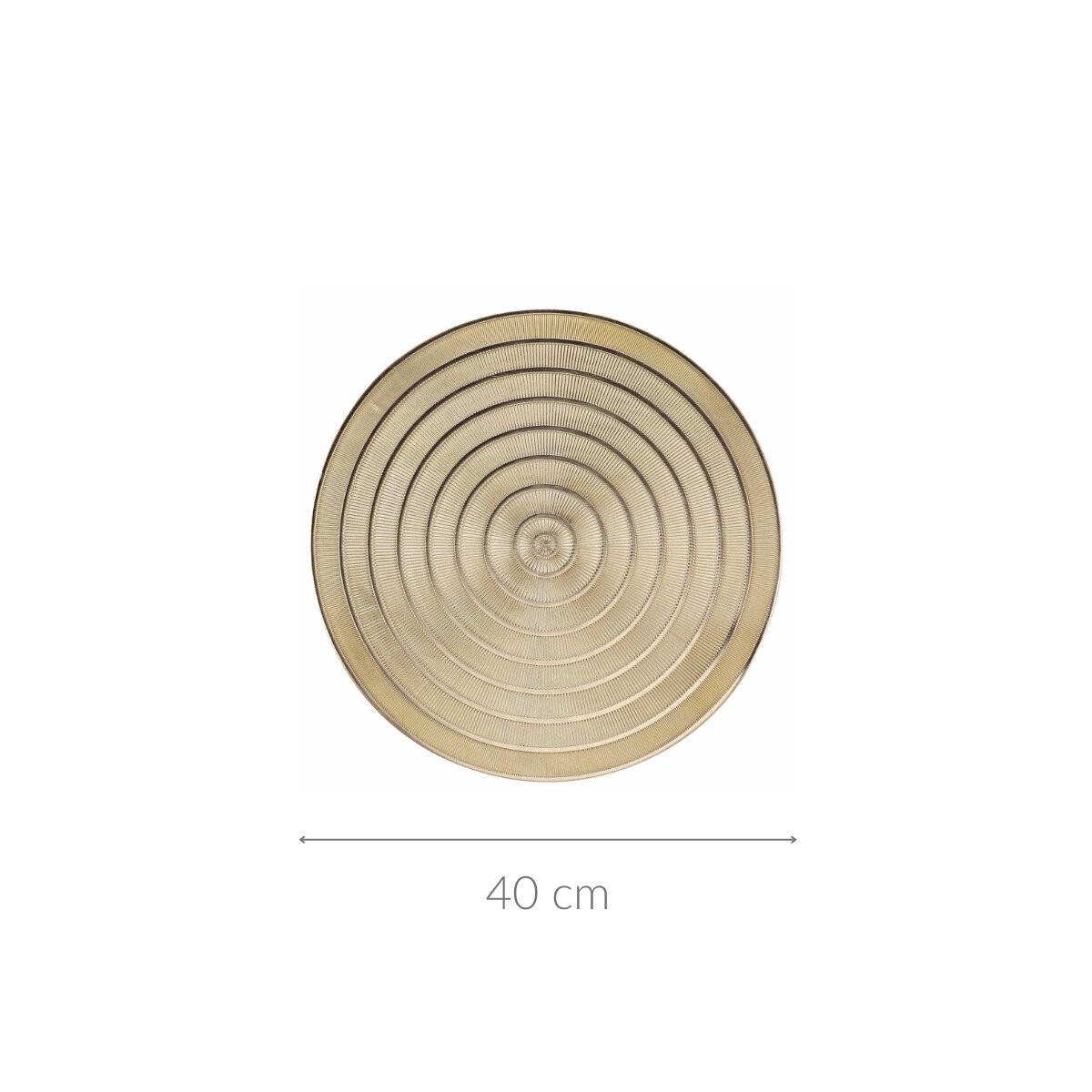 TISCHUNTERLAGE Metallisch Ø 40 cm - Goldfarben, Kunststoff (40cm) - Douceur d´intérieur
