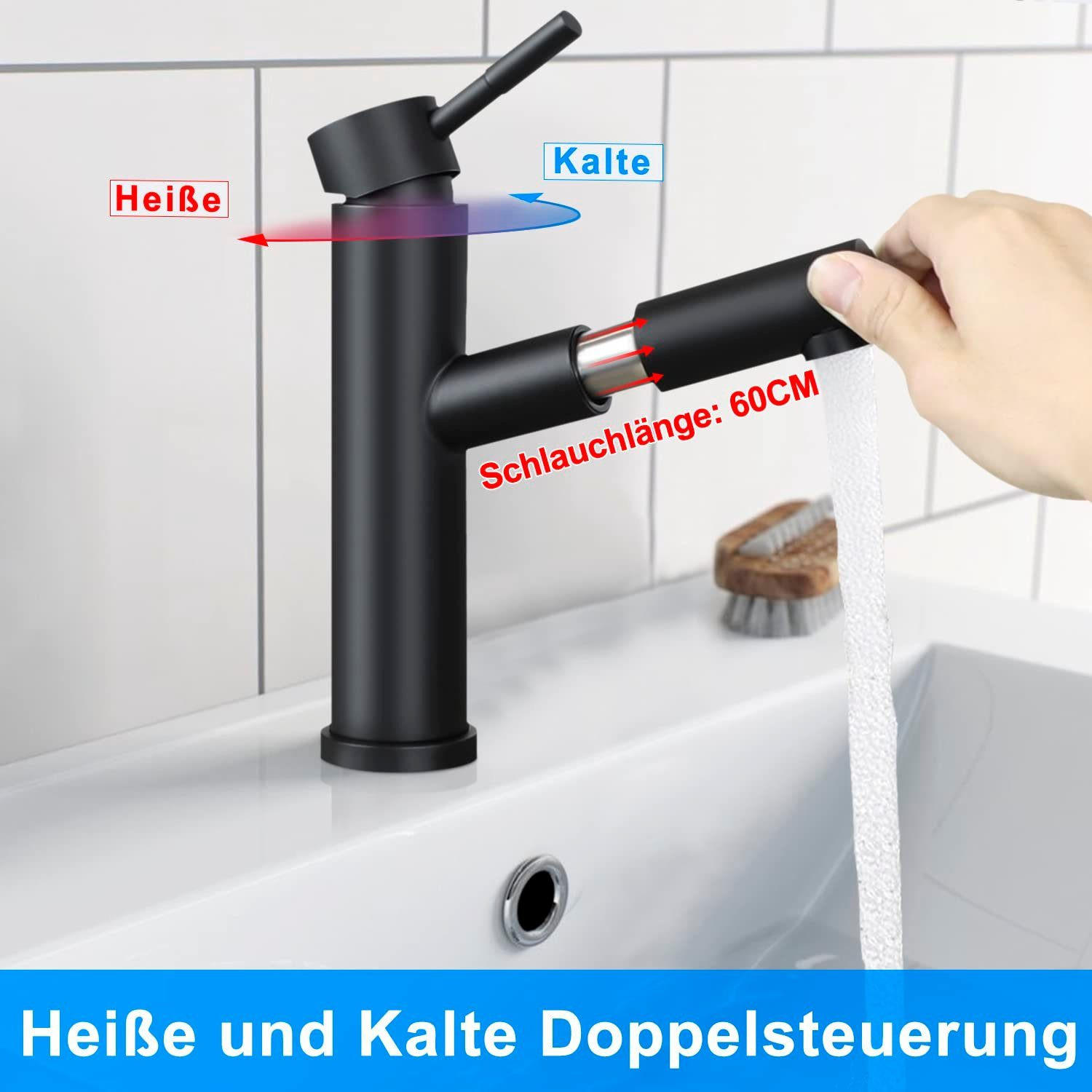 Thumbnail - Nettlife Waschtischarmatur, Schwarz, Metall, 5x21x16 cm, Badezimmer, Waschbecken & Armaturen, Badarmaturen
