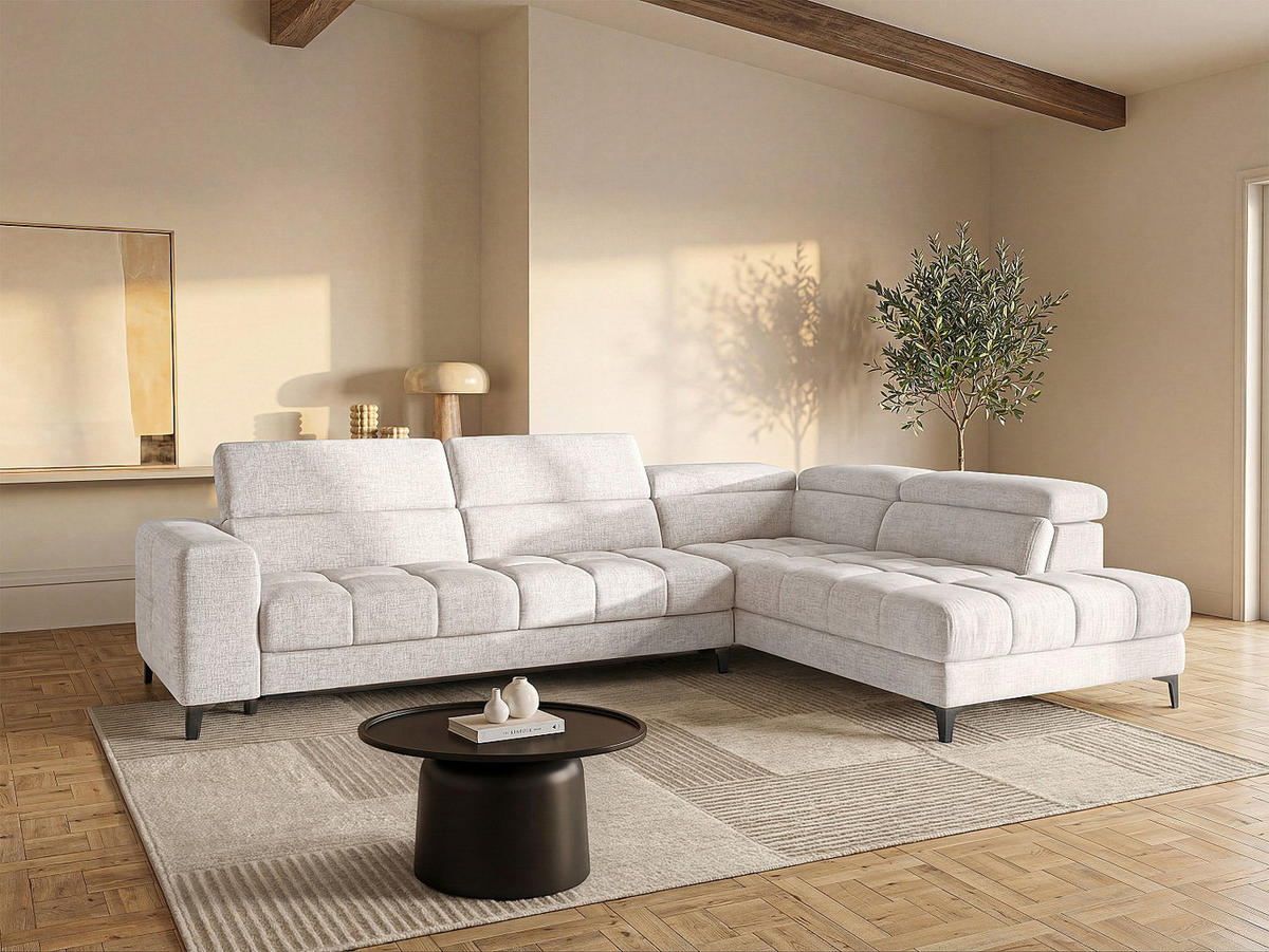 RELAXSOFA - 5 Personen - Stoff - Beige - - Beige, Textil (298/75/211.5cm) - Vente-Unique