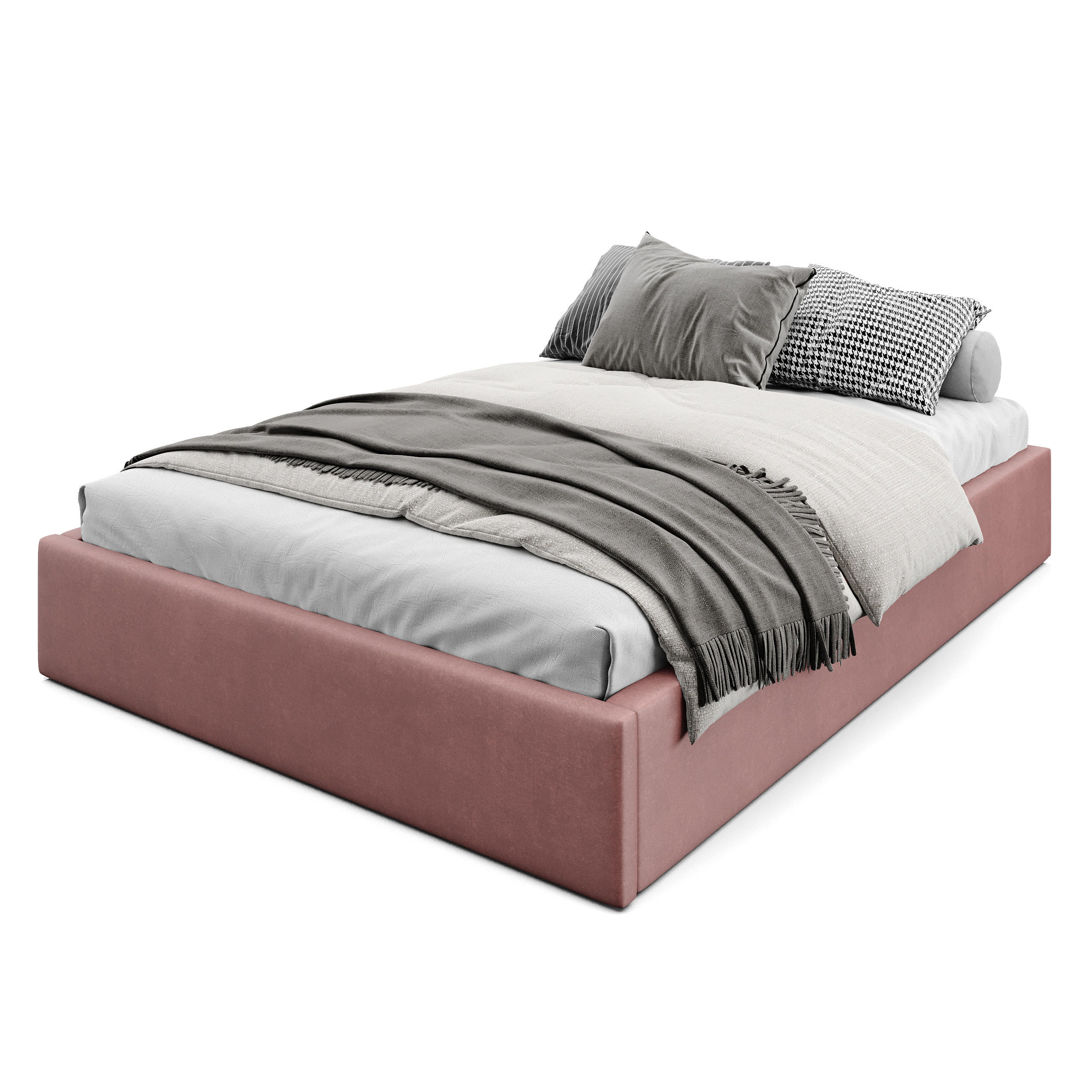 POLSTERBETT 140x200cm Bett mit Stauraum Lattenrost Altrosa - Altrosa, Holz/Holzwerkstoff (140/200cm) - Muralo