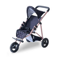 PUPPENWAGEN Jogging, Schwarz, 54cm - Schwarz, Holzwerkstoff (33/54/61cm) - Teamson Kids