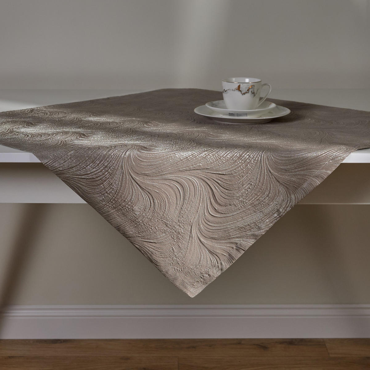 TISCHDECKE Floah - Beige, Textil (80/80/1cm) - home&you