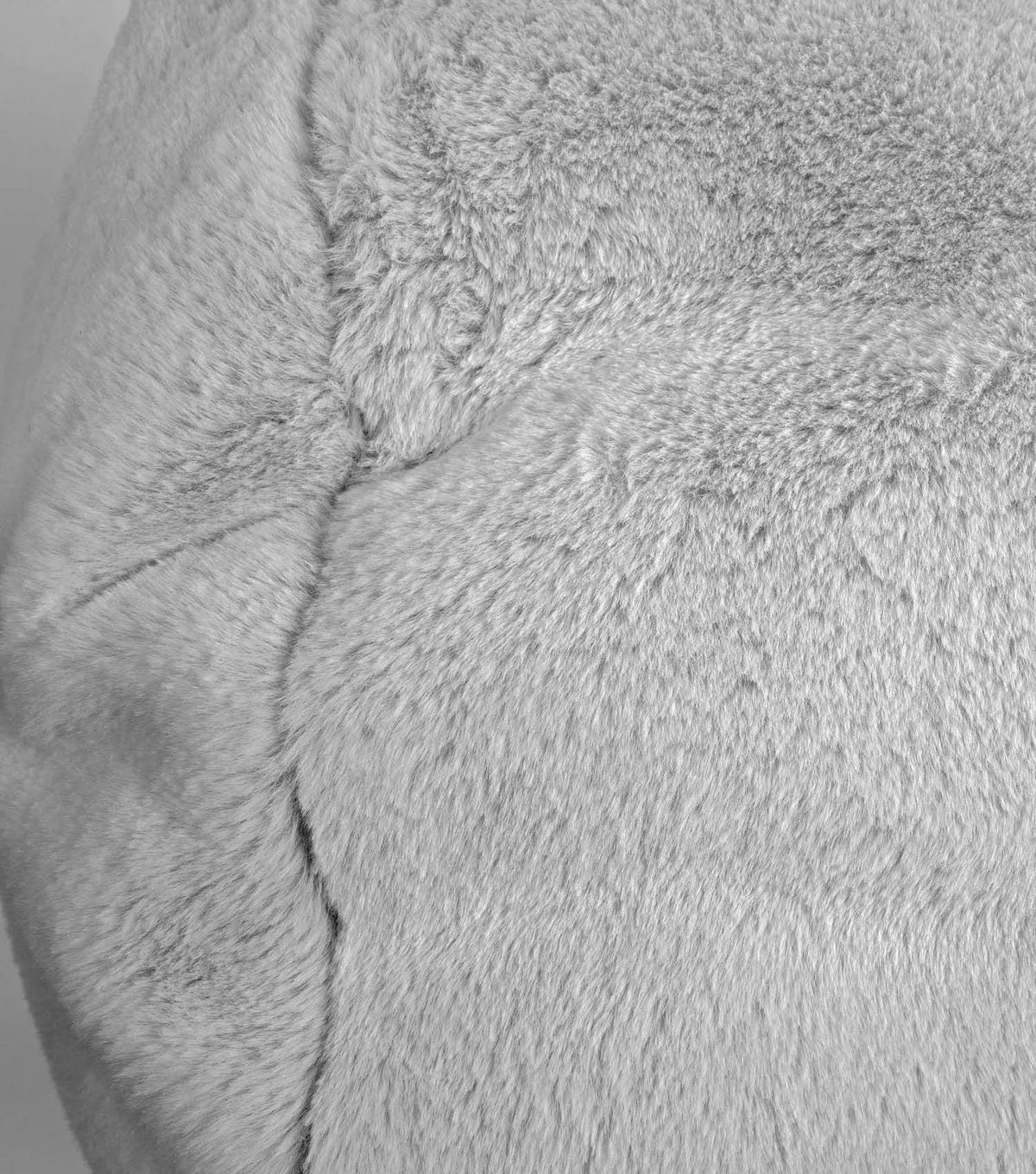 POUF Kunstfell Der Flauschige - Grau, Textil (50/30/50cm) - Mokebo
