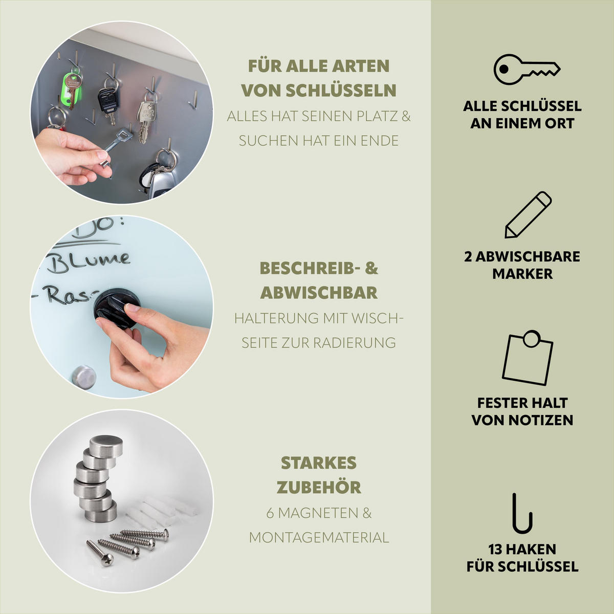 SCHLÜSSELKASTEN, weiß, Metall - Weiß, Metall (35/35/5cm) - bremermann