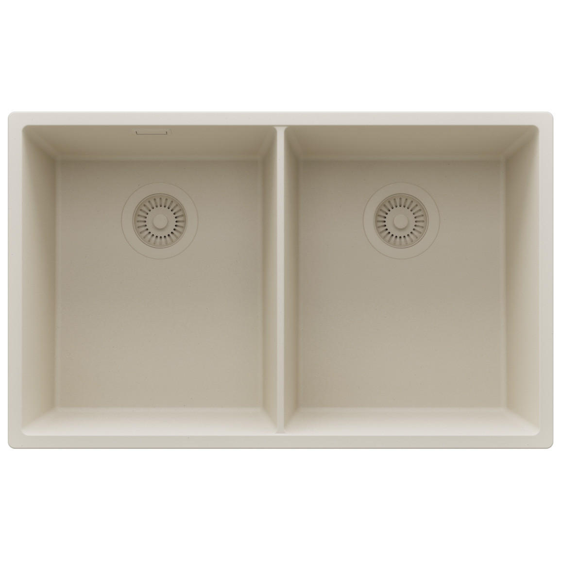 UNTERBAUSPÜLE GRANIT London Twin, 2-er set Beige 76/47 cm 2 Becken + Ablauf-Set ab 80er Unterschrank - Beige, Kunststoff (76/20/47cm) - Primagran