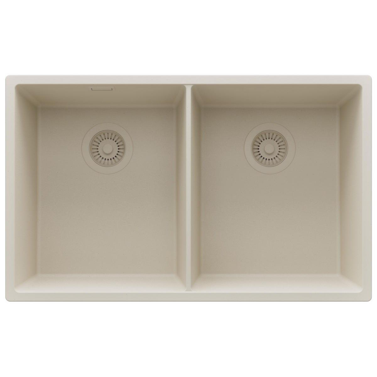 UNTERBAUSPÜLE GRANIT London Twin, 2-er set Beige 76/47 cm 2 Becken + Ablauf-Set ab 80er Unterschrank - Beige, Kunststoff (76/20/47cm) - Primagran
