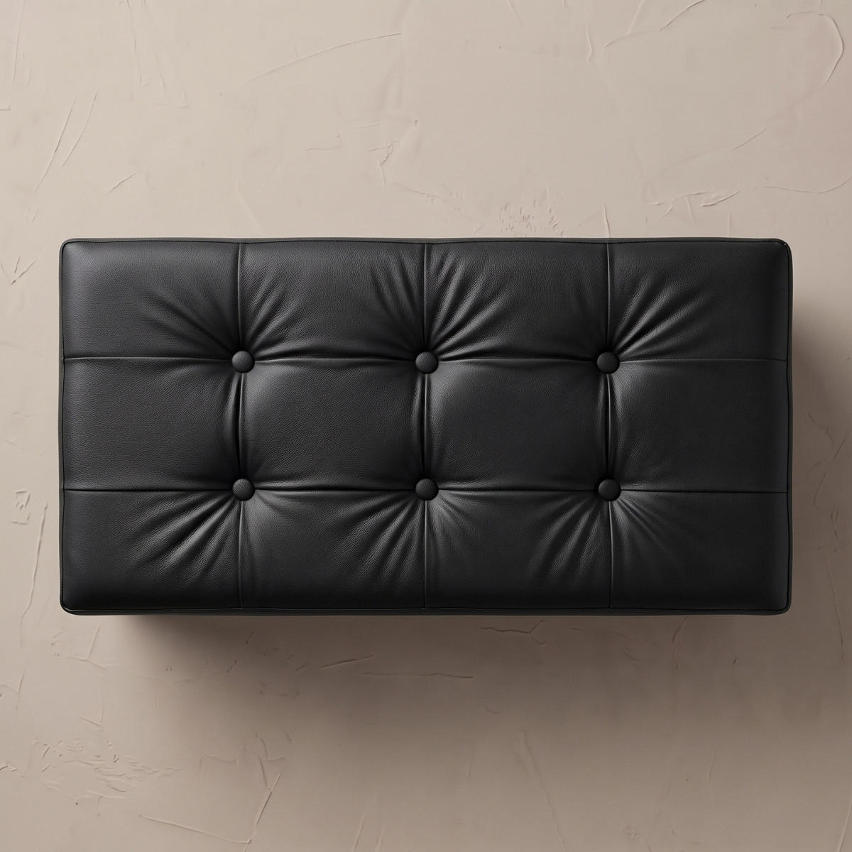 HOCKER mit Stauraum aus Kunstleder 80/40/40 cm - Schwarz, Leder (40/40/80cm) - SCENA LIVING