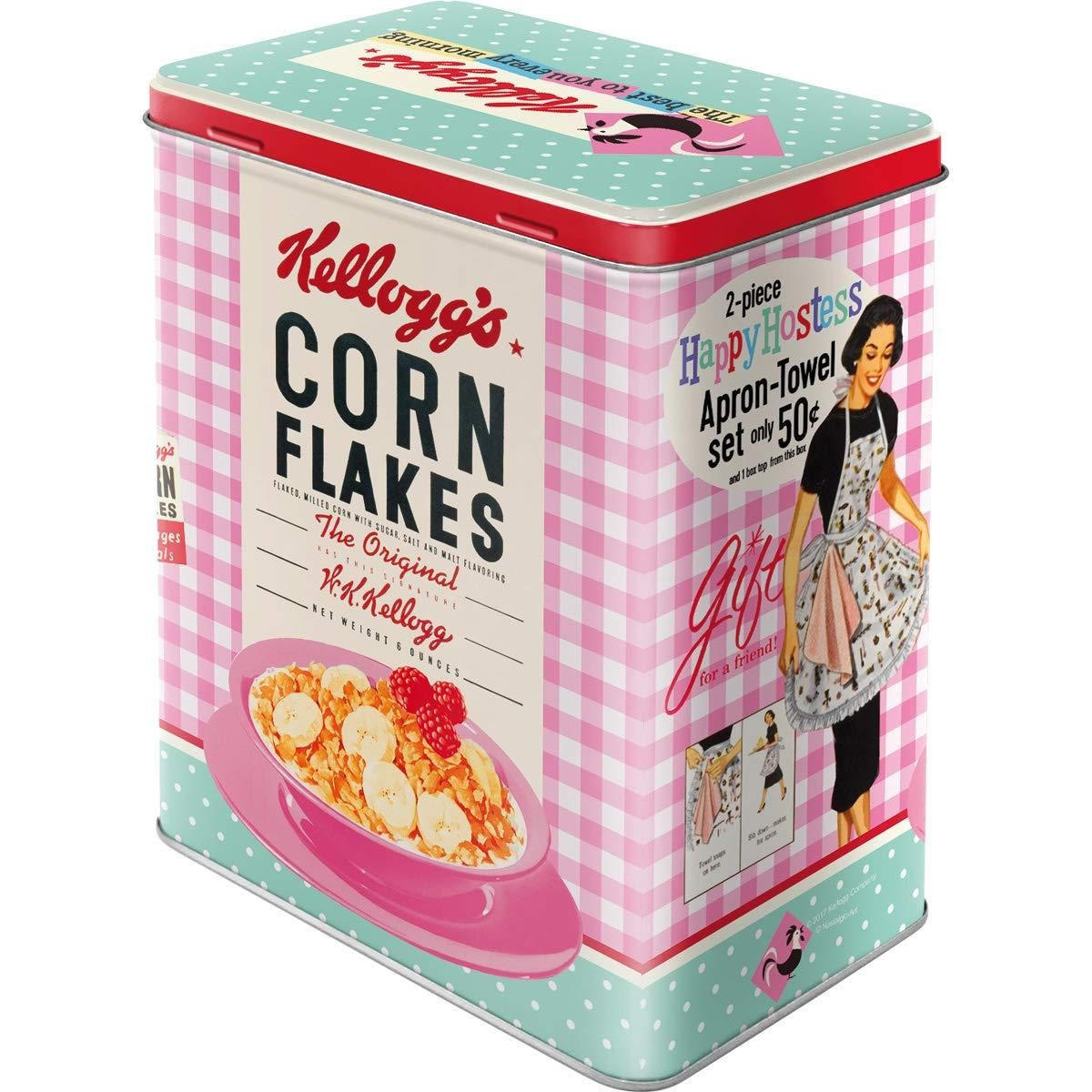 VORRATSDOSE L Kellogg's Happy Hostess - Multicolor, Metall (14/20/10cm) - Nostalgic-Art