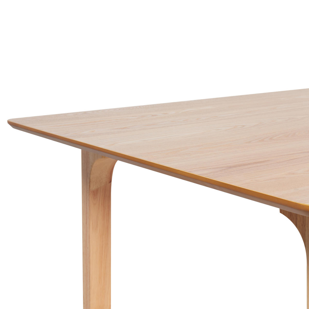 ESSTISCH Holz hellbraun 160/90 cm Delmas - Hellbraun, Holzwerkstoff (160/90/77cm) - Beliani