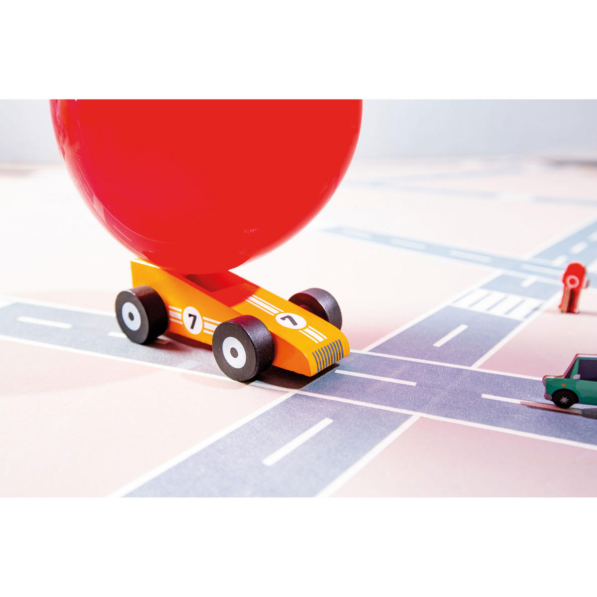 LUFTBALLONAUTO Orangestar, Kiefernholz, Orange - Orange, Holz (15/6.1/7.5cm)