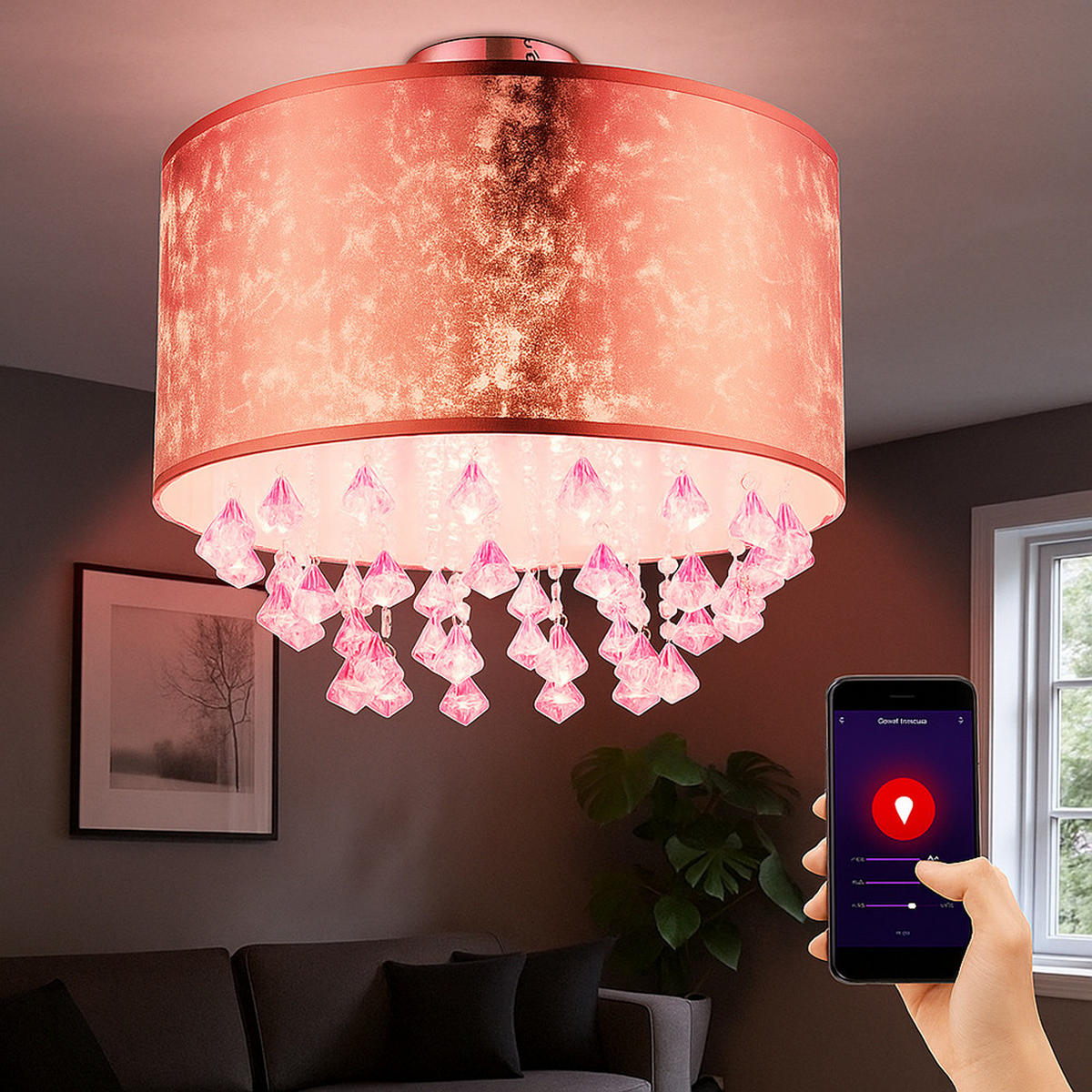 LED DECKENLEUCHTE Metall Gold - Goldfarben, Metall (30/30/31cm) - Globo Lighting