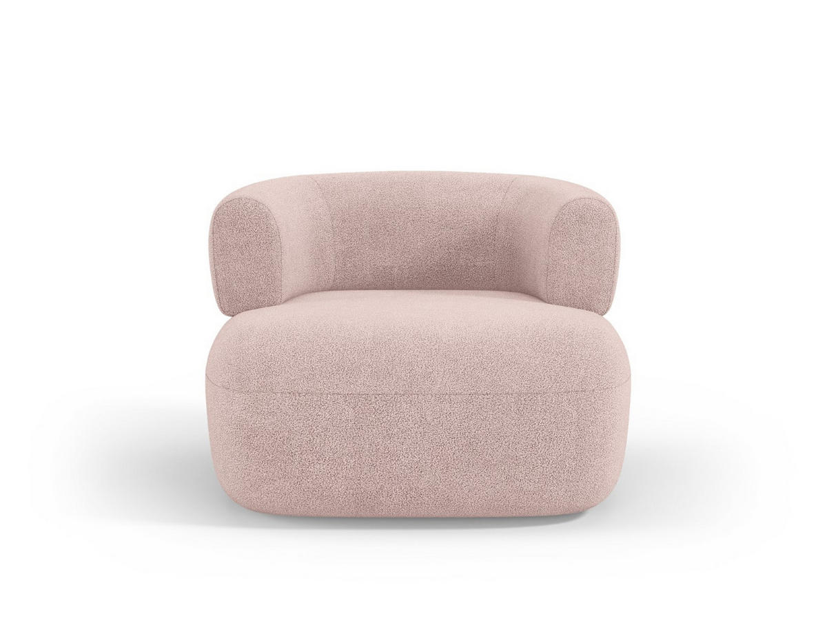 SESSEL Jenny aus Boucle puderrosa - Pink, Textil (88/73/90cm) - Micadoni