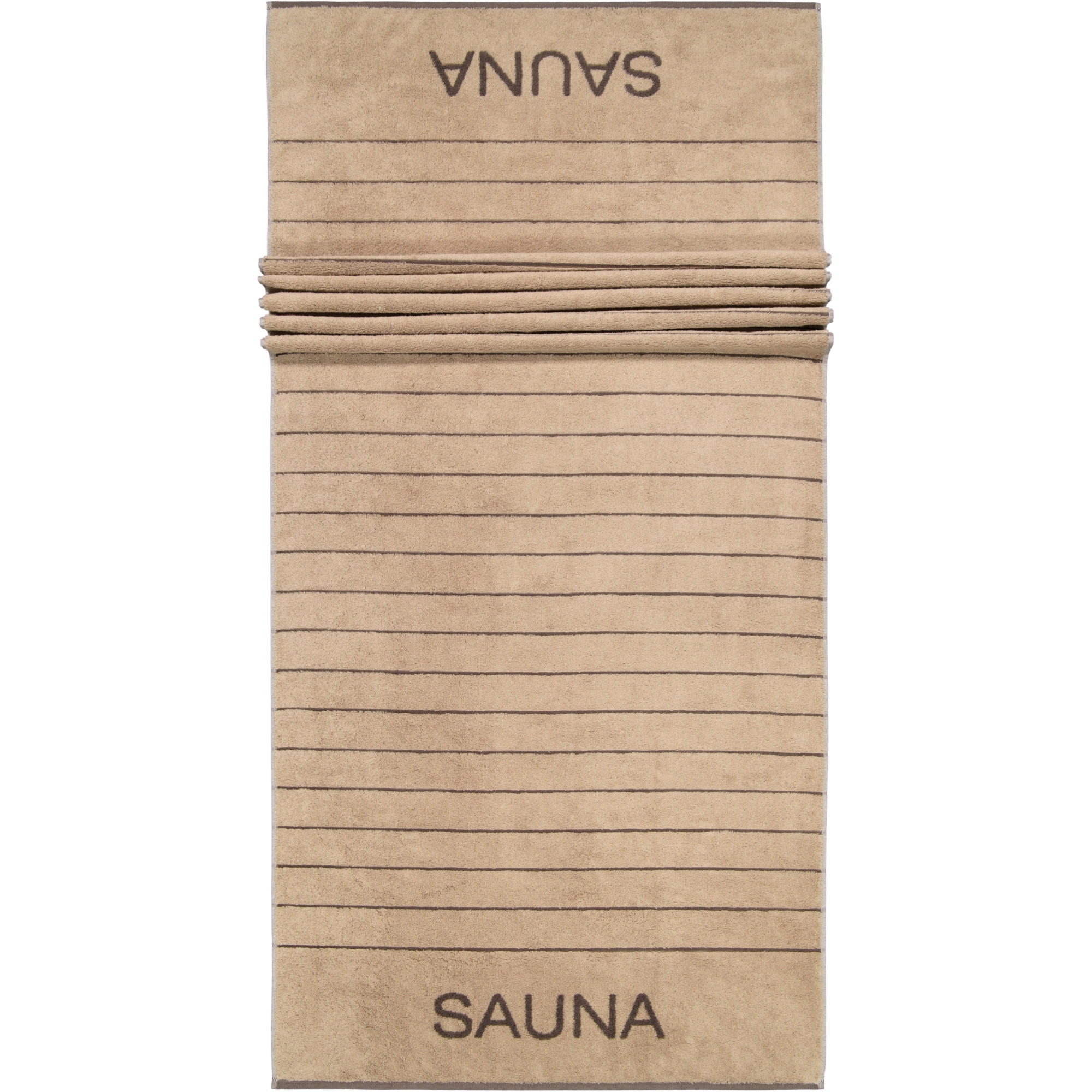 SAUNATÜCHER BALANCE DOUBLEFACE 6237 SAND - 39 - Sandfarben, Textil (80/200cm) - Cawoe