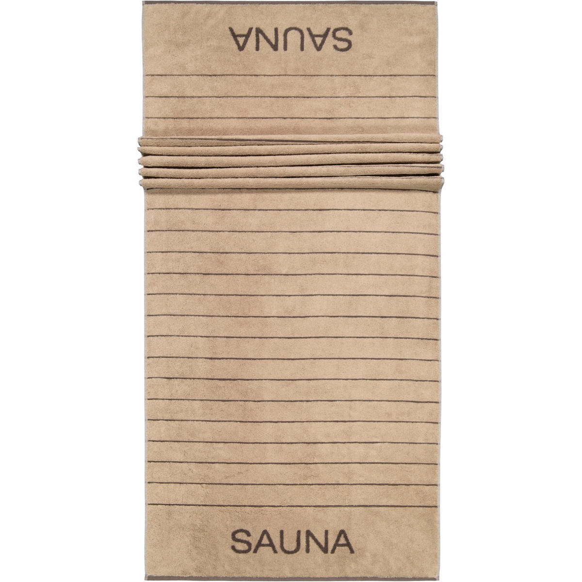 SAUNATÜCHER BALANCE DOUBLEFACE 6237 SAND - 39 - Sandfarben, Textil (80/200cm) - Cawoe