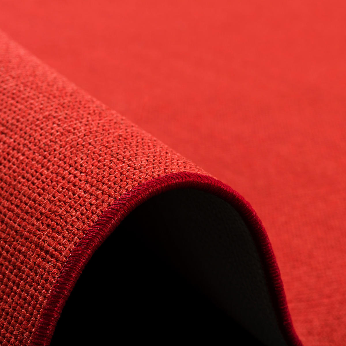 SISAL NATUR TEPPICH KLASSISCH - Rot, Textil (133/133cm) - Snapstyle