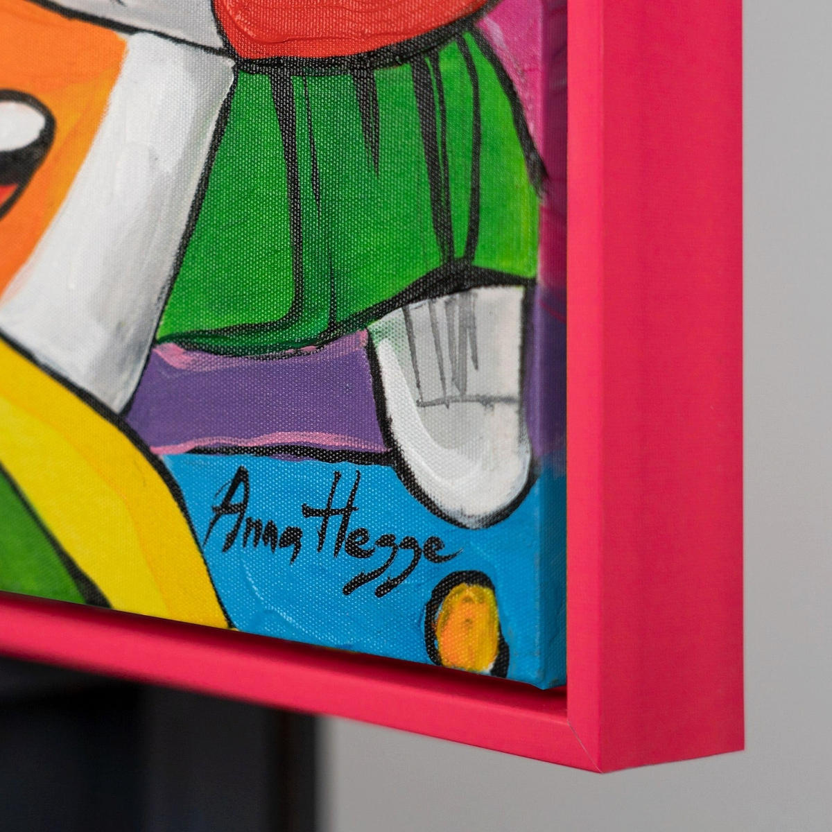 GEMÄLDE Farbenfrohe Welt Schattenfugenrahmen Pink 150x50 cm - Pink, Holz (150/50cm) - YS-art gallery