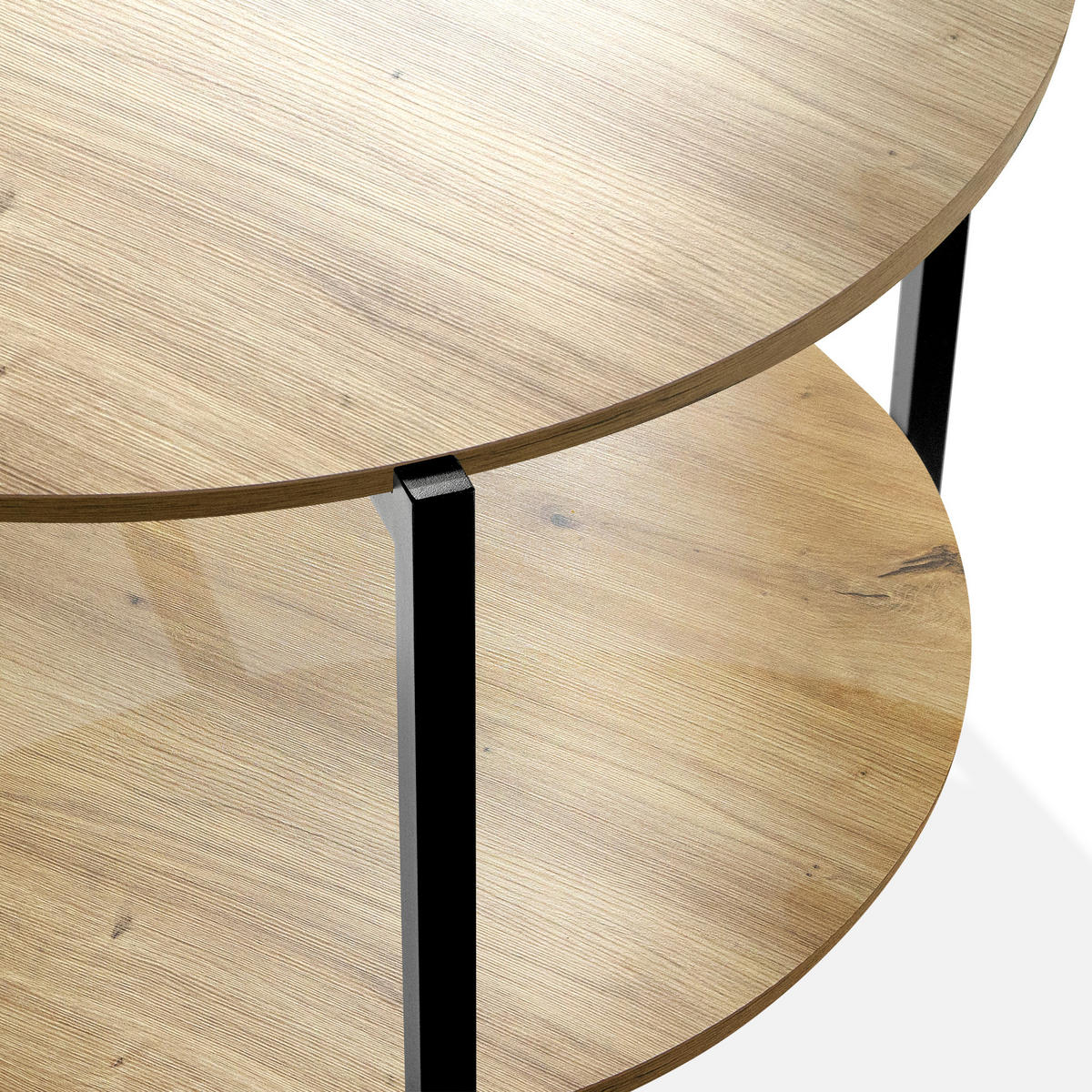 COUCHTISCH HEIRO Kaffeetisch - Eiche Artisan, Holzwerkstoff/Metall (69/69/45cm) - KONSIMO®