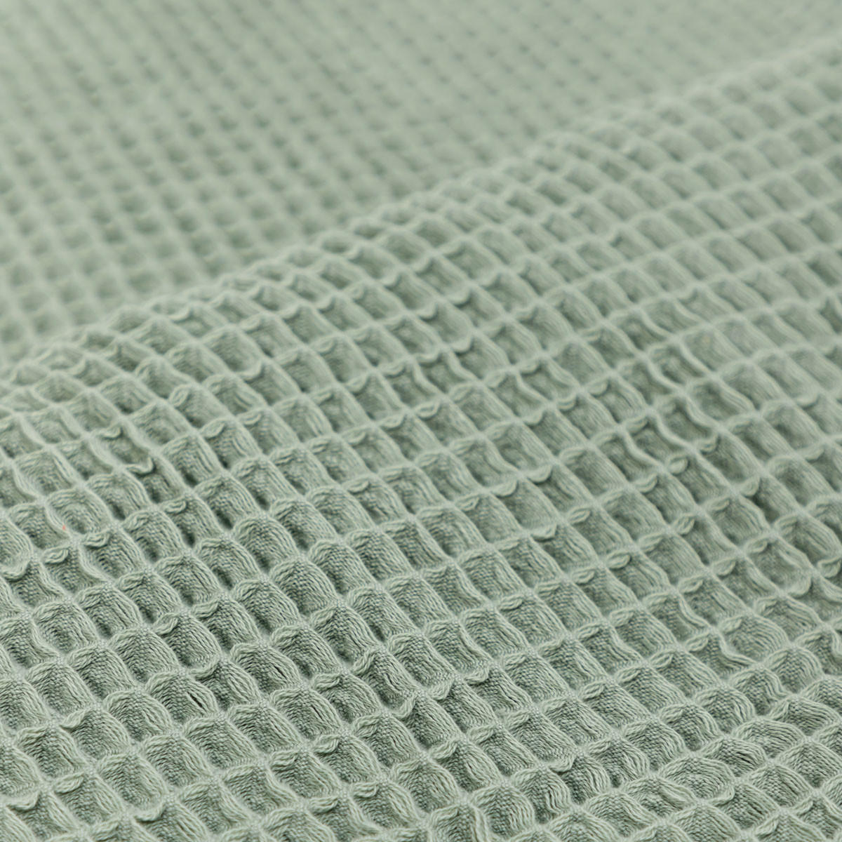 BADETUCH Vaffel Pistazie 70/130 cm - Grün, Textil (70/130cm) - Homla