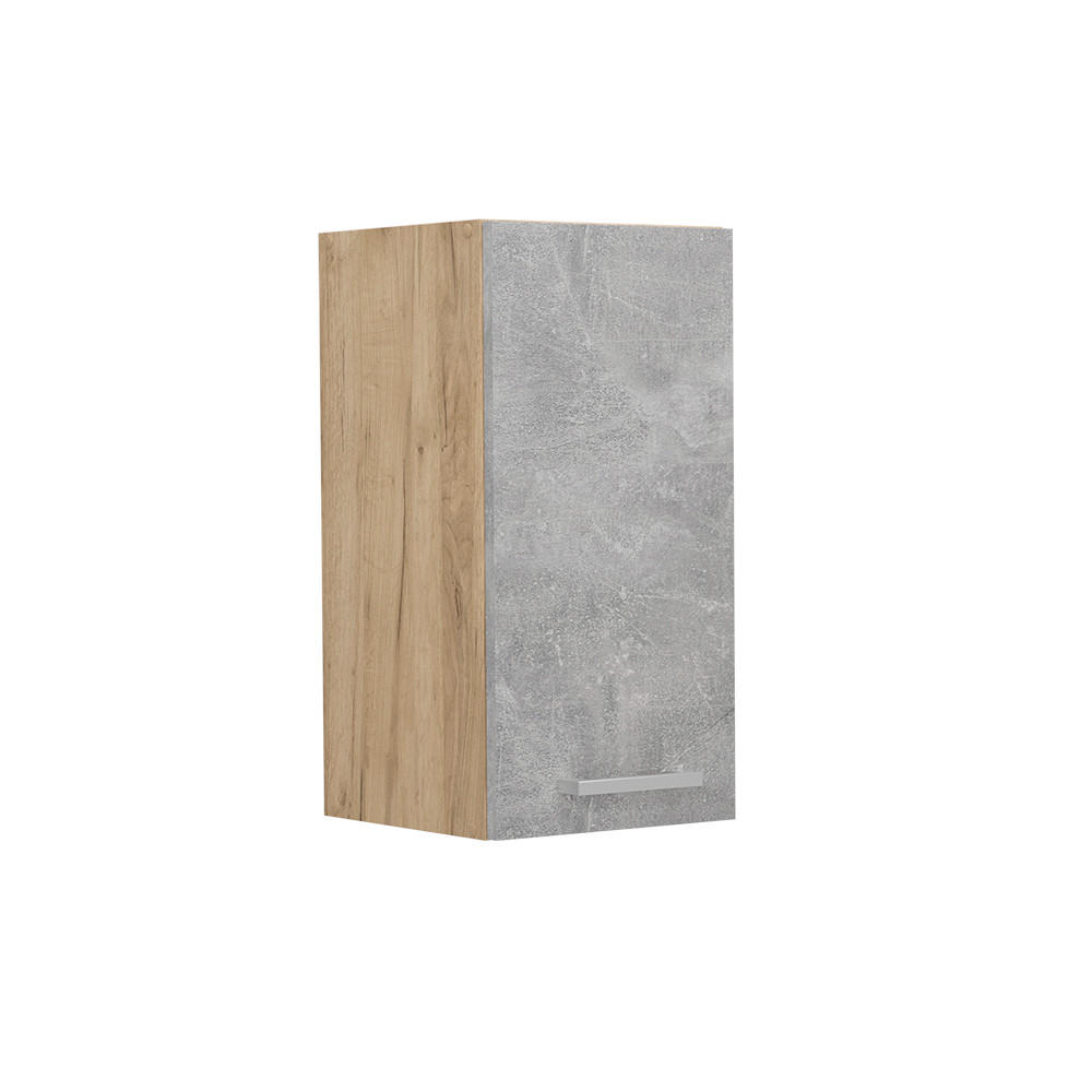 HÄNGESCHRANK R-Line Beton 30 cm - Honigeiche/Schieferfarben, Holzwerkstoff (30/60/31cm) - Vicco