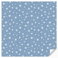KINDERTAPETE - Sterne - Muster - Blau - 280x280 cm - Hellblau, Papier (280/280cm) - OnlyWow