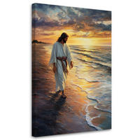 LEINWANDBILD Künstlerische und religiöse Werke 80x120cm - Orange, Textil (80/120cm) - Feeby