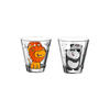 KINDERBECHER Bambini Löwe & Panda 215 ml 2er Set - Gelb/Grau, Glas (0.215L) - Leonardo Living