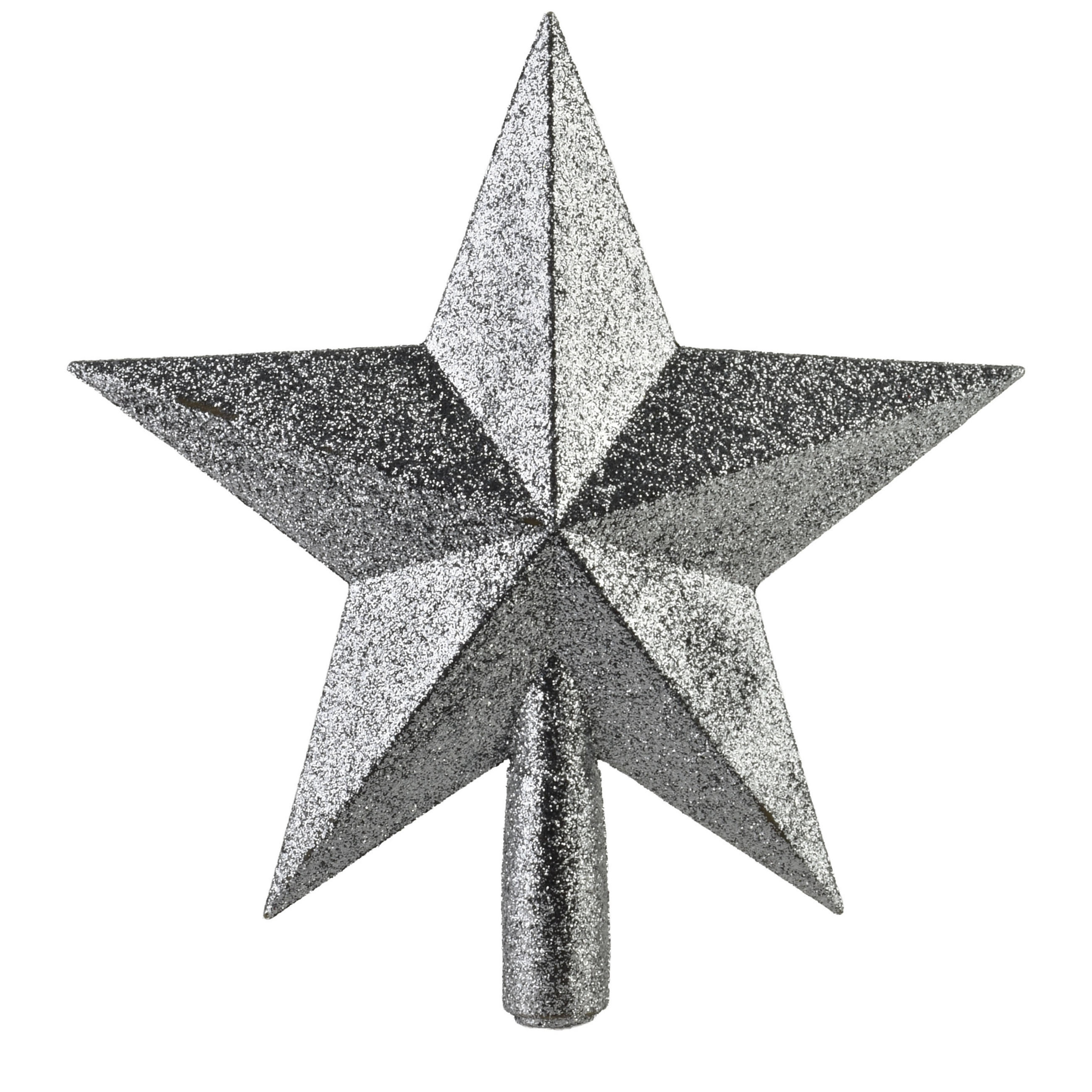 CHRISTBAUMSPITZE Santa Lila Silber 19x19x20 cm Kunststoff - Silberfarben, Kunststoff (20cm) - Mondex