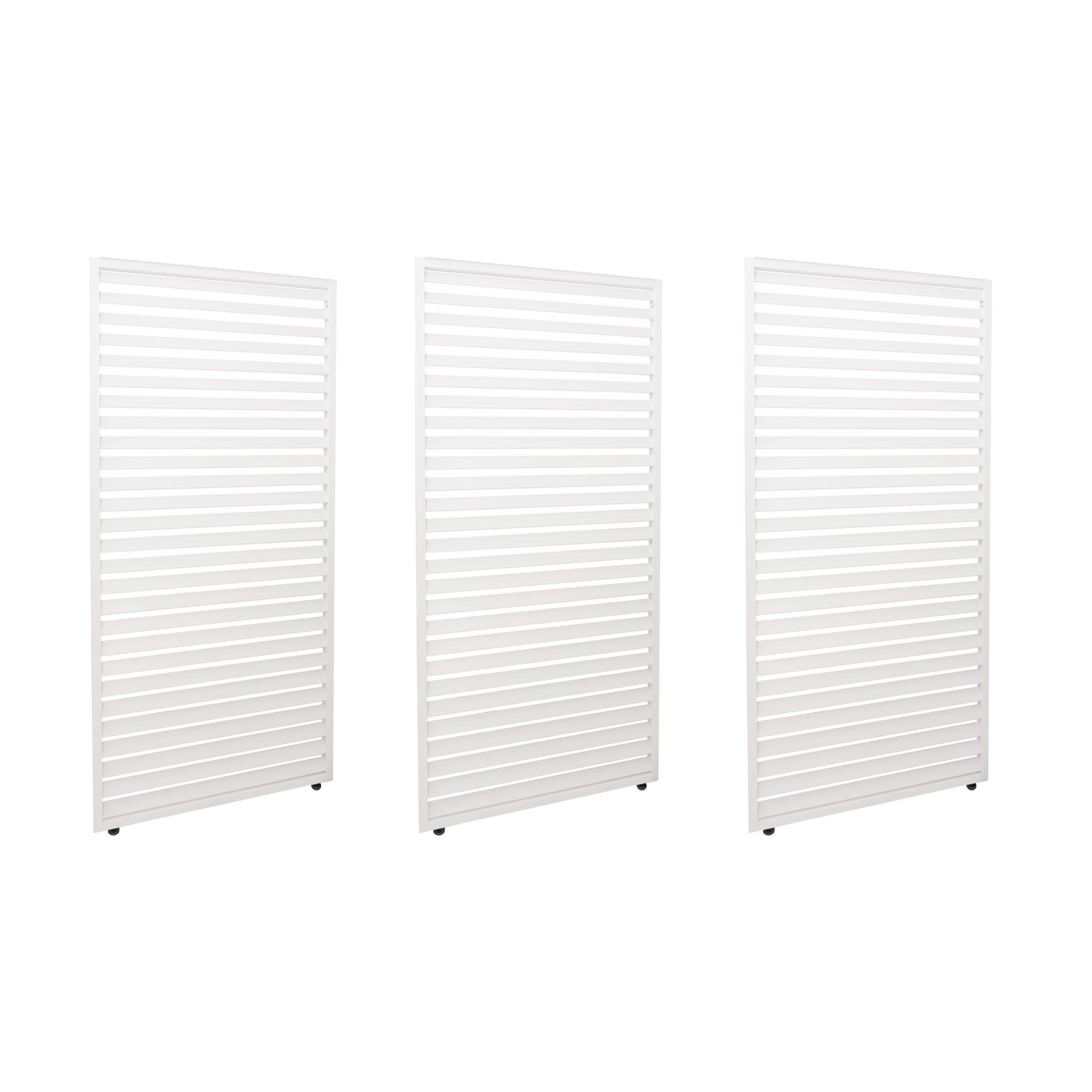 PANEELE 3er-Set für Pergola 204x271cm Weiß - Weiß, Metall (271/204/4cm) - BERLINLODGE