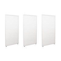 PANEELE 3er-Set für Pergola 204x271cm Weiß - Weiß, Metall (271/204/4cm) - BERLINLODGE