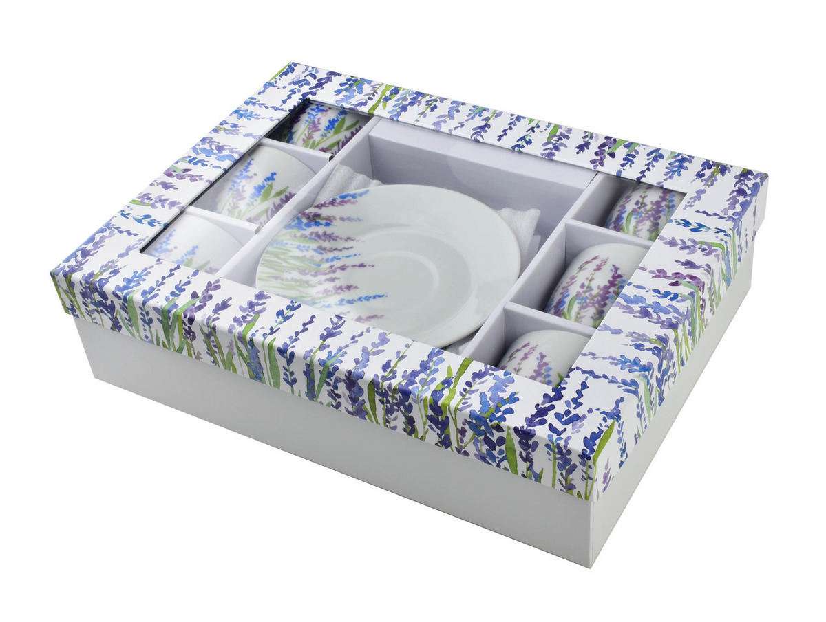 KAFFEETASSENSET Joy Blau 25/33.5/9 cm Keramik - Dunkelblau, Keramik (33.5/9/25cm) - Mondex