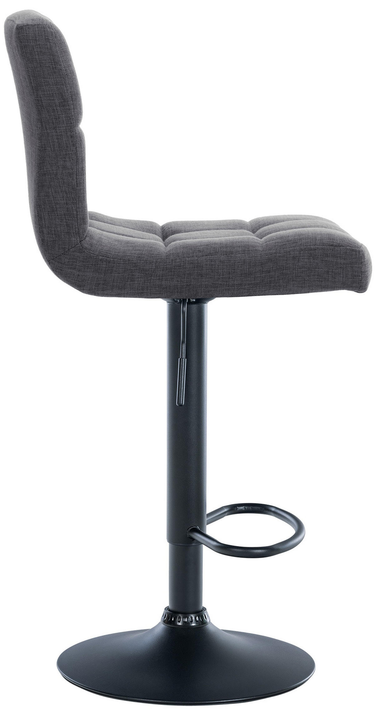 BARHOCKER 2er Set Cala Stoff schwarz hellgrau - Schwarz/Grau, Textil/Metall (46/114/47cm) - TPFLiving