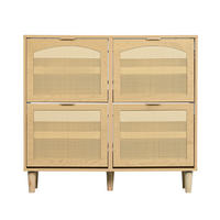 SCHUHSCHRANK Light Oak 100/25/90 cm - Hellbraun, Holzwerkstoff (100/90/25cm) - PANGIVO