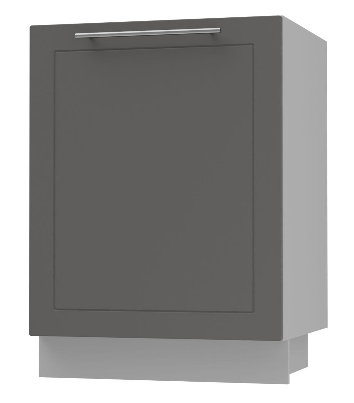 Feldmann-Wohnen Küchenunterschrank Graphit, Grau 60x82x50 cm