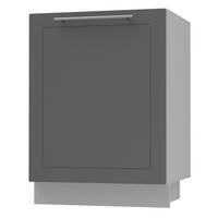 KÜCHENUNTERSCHRANK Kvantum D1D/60 Graphit Matt / Grau Matt 60 / 50 / 82cm - Graphitfarben/Grau, Holz/Holzwerkstoff (60/82/50cm) - Feldmann-Wohnen