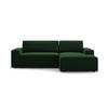 ECKSOFA ausklappbar rechts mit Container Jodie aus Samt flaschengrün 3 Sitzplätze - Dunkelgrün, Textil (151/246cm) - Micadoni