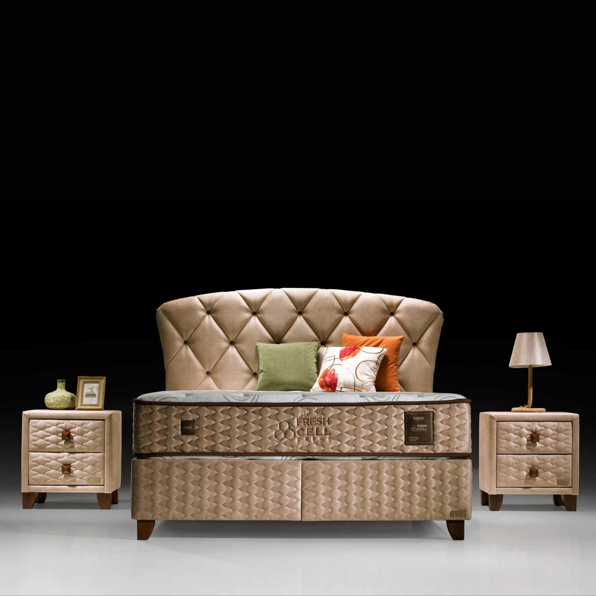 BOXBETT Freshcell Set 180x200 - Braun, Holz/Metall (180/200cm) - Bambi