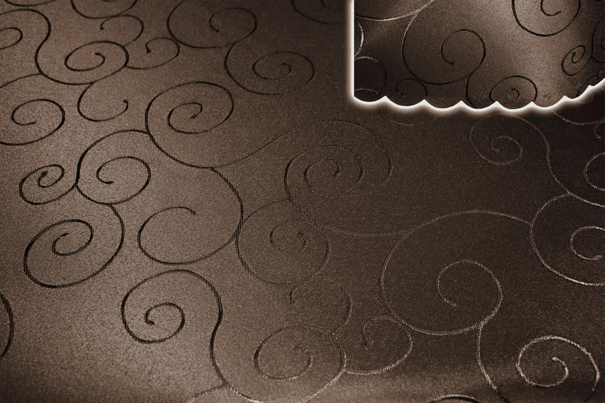 TISCHDECKE 130/300 cm Ornamente Dunkelbraun - Dunkelbraun, Textil (130/300cm) - TiborTex