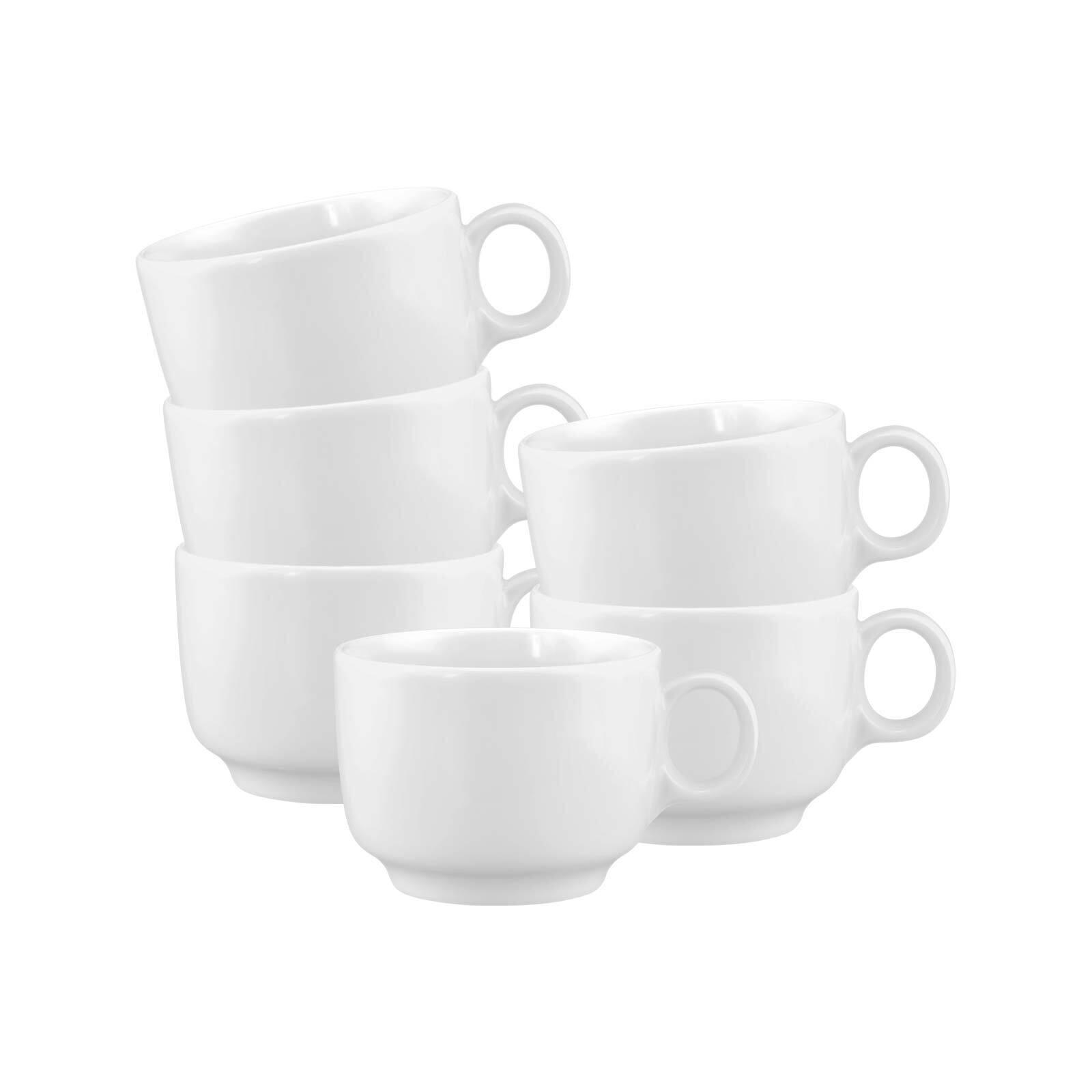 KAFFEETASSEN Sento Home weiß 210 ml 6er Set - Weiß, Keramik (0.21L) - Seltmann Weiden