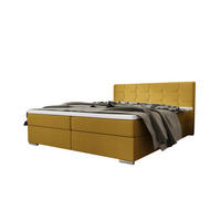 BOXBETT ZILANO 1 mit Matratze H3 und Topper 180x200 Cosmic 120 - Gelb, Holz/Textil (180/200cm) - Bedante