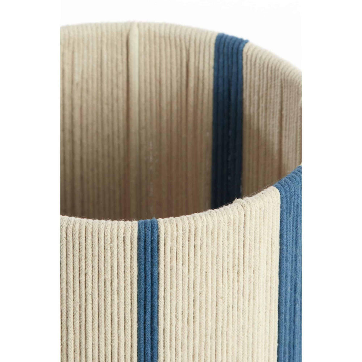 LAMPENSCHIRM Medan Blau 20/20/30 cm - Blau, Textil (20/20/30cm) - Light & Living