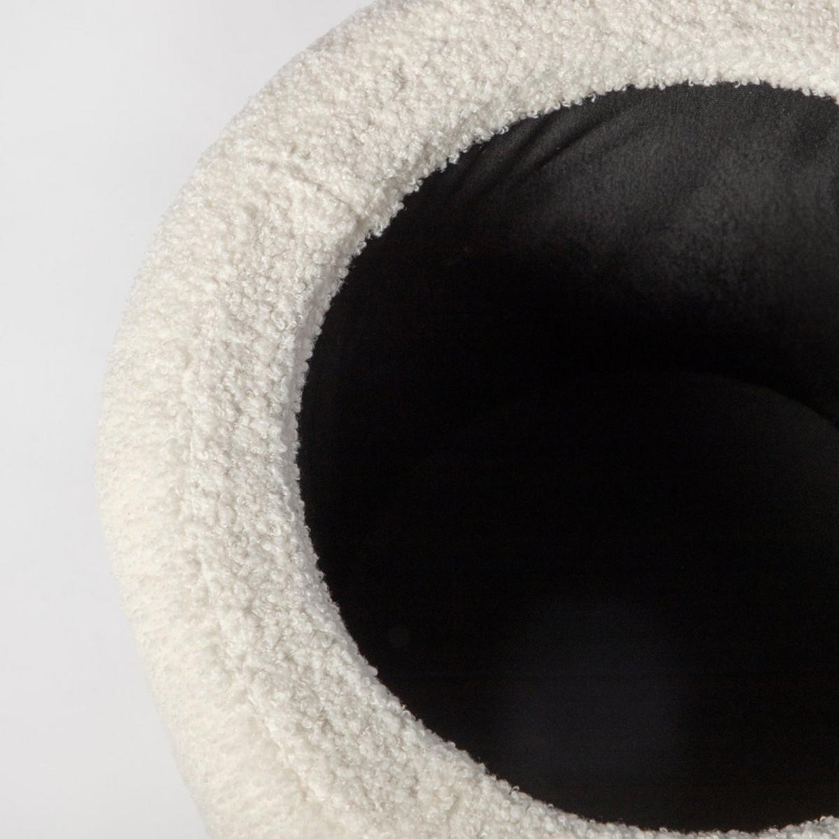 POUF Roma Weiß 40 cm x 42 cm - Weiß, Textil (40/42/40cm)