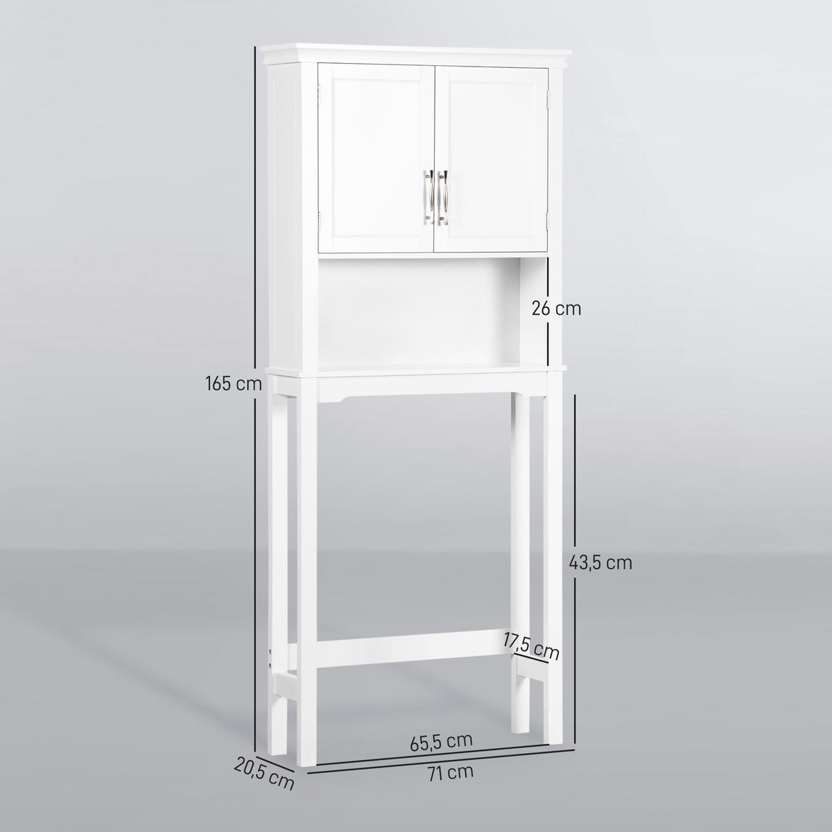 HÄNGESCHRANK Weiß 1 Stück - Weiß, Kunststoff (71/165/20.5cm) - GiPP